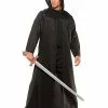 Adult Black Hooded Cloak 2 Adult Black Hooded Cloak -Halloween Shop 01311869 a