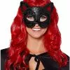 Black Cat Party Eye Mask -Halloween Shop 01353382 a