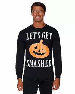 Let's Get Smashed Long Sleeve T Shirt 10 Let's Get Smashed Long Sleeve T Shirt -Halloween Shop 01353580 a