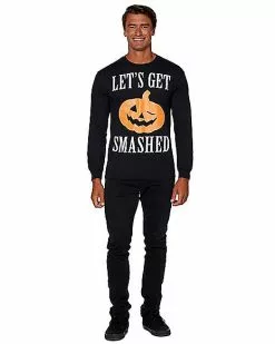 Let's Get Smashed Long Sleeve T Shirt 13 Let's Get Smashed Long Sleeve T Shirt -Halloween Shop 01353580 d