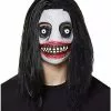 Demented Grinning Killer Half Mask -Halloween Shop 01358357 a