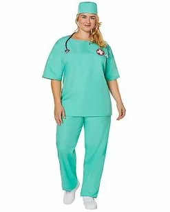 Adult ER Surgeon Plus Size Costume -Halloween Shop 01463249 d