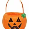 Light-Up Pumpkin Plush Treat Bucket -Halloween Shop 01466705 a
