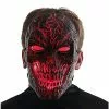 Light-Up LED Horror Scorched Skull Half Mask -Halloween Shop 01486737 a