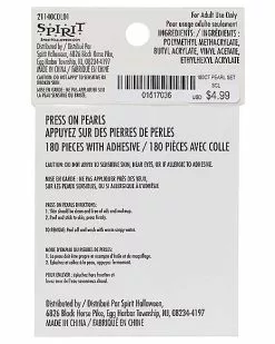 White Press On Pearls -Halloween Shop 01517036 c