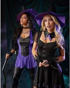 Adult Black Magic Witch Costume -Halloween Shop 01560739 c