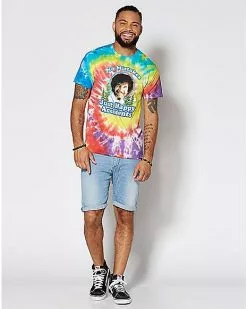 Happy Accidents Tie Dye Bob Ross T Shirt 8 Happy Accidents Tie Dye Bob Ross T Shirt -Halloween Shop 03211547 c