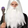 Merlin Wizard Beard And Wig 2 Merlin Wizard Beard And Wig -Halloween Shop 07039977 a